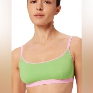 Parade Green and Pink Colorblock Bralette